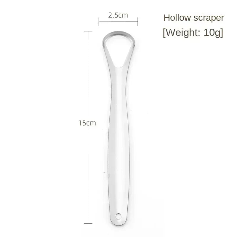 Non-Slip Handle Tongue Scraper Portable Single Layer Tongue Scraper Reusable Stainless Steel Oral Mouth Brush Case Tongue Clean